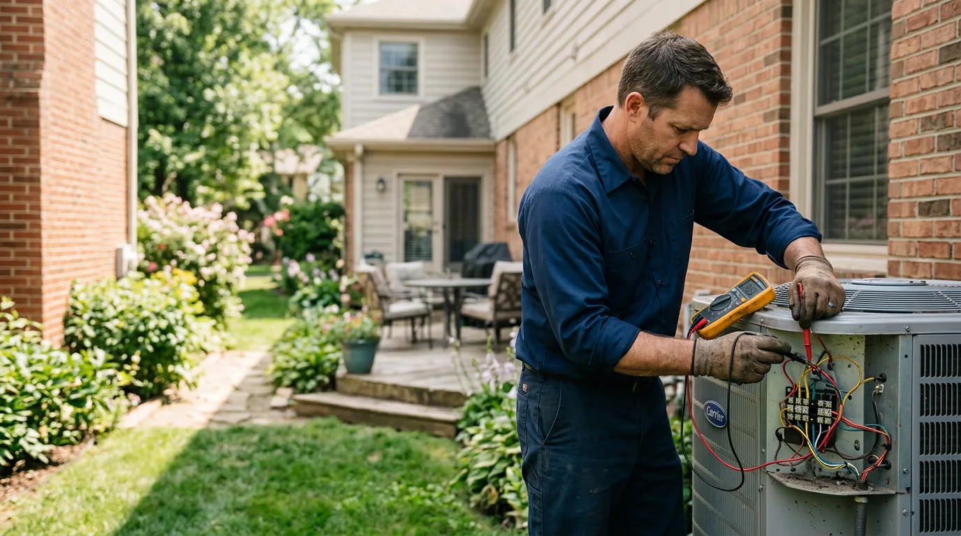 HVAC technician working near Evington, VA